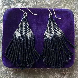 Handmade glass beaded earrings